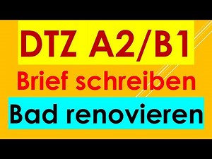 DTZ A2/B1, Briefe schreiben, Prüfung B1 Neu 2025 #dtz #dtzb1 #dtzbrief #briefschreiben #email