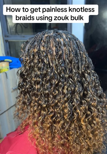 Knotless Braids Tutorial with Zouk Bulk Hair