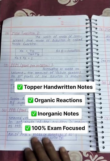 Class 12 Chemistry Notes | Topper's Notes | Handwritten Notes with PDF | Board | NEET | JEE