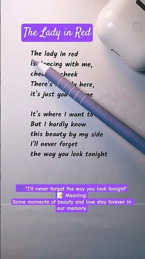 Easy English Karaoke | The Lady In Red – Sing & Learn English