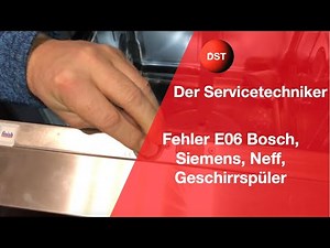 Fehler E06 Bosch, Siemens, Neff, Geschirrspüler -Hallsensor übermittelt kein Signal