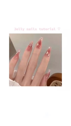 jelly nail tutorial #foryoupage #m0_mymelody #viral #fyp #fypシ