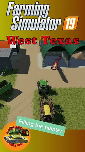 Using our super strength to fill the planter with seeds #farmingsimulator22 #fs22 #westtexas #foryou #superstrength