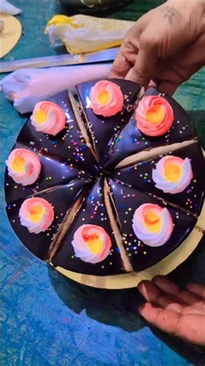 🍫🍦🍩 pastry catting / how to make easy beautiful cake at home #shorts #pastry #chocolate #fyp #foryou