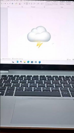 Cloud with Lightning 🌩️ symbol in MS Word | Unicode 1F329 #asmr #computer #shorts #lightningstrike