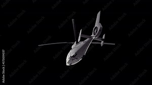 Military Helicopter Action Animation With Alpha Video