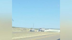 Semi-truck rollover closes stretch of I-40