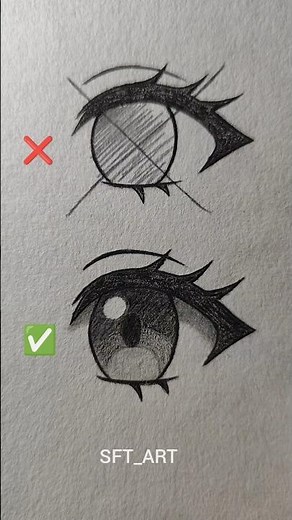 How to draw anime eyes easy ✨✏️ #drawing #eyes #art #tutorial #sketch #howtodraw #shorts