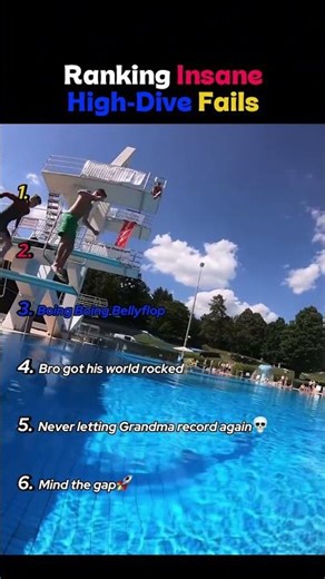 Top 5 Insane High Dive Fails 🤯💦 #Shorts #Fails #Ranked