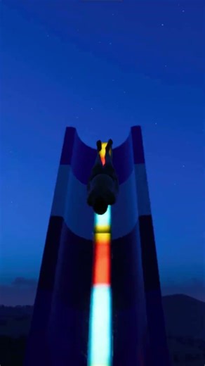 Night-time Neon Nightmare Waterslide POV 😱