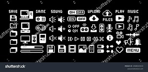 Retro Game Perfect Pixel Icons Set Stock Vector (Royalty Free) 2506323213 | Shutterstock