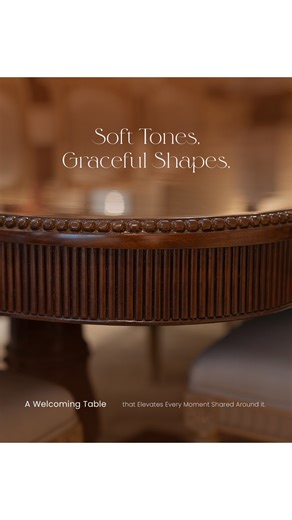 Indesign on Instagram: "Where form meets function, this dining table pairs timeless lines with refined craftsmanship, creating a setting that feels warm, balanced, and enduringly elegant. Designed for meaningful gatherings, it anchors the space with quiet luxury, inviting conversation, connection, and moments meant to last. #Indesign #Since1981 #LuxuryDining TimelessDesign DesignStatement ArtfulCraftsmanship HeritageRedefined ModernElegance"