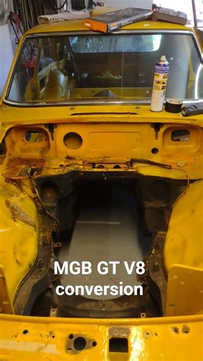 MGB GT V8 conversion, it's happening #mgb #mgbgt #v8 #v8power #mgbgtv8 #v8engine #v8swap #ravenrp