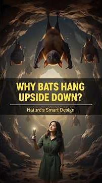 Bats hanging upside down looks strange🦇but it’s actually one of nature’s smartest designs. #trending