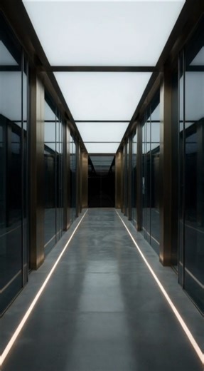 Luxury Glass Corridor Transformation Futuristic Hallway Renovation with LED Lighting #glass