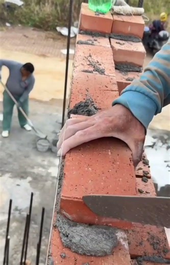 direct brick installation, take the remaining cement so it doesn't get scattered everywhere #shorts