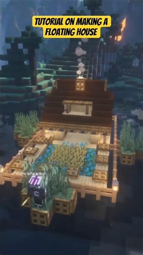 Tutorial on making a floating house #minecraft #minecraftbuilding #minecraftshorts