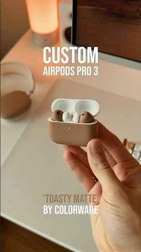 These are so beautiful! 😍🔥Custom painted AirPods Pro 3 in the “Toasty Matte” color by ‪@ColorWare‬