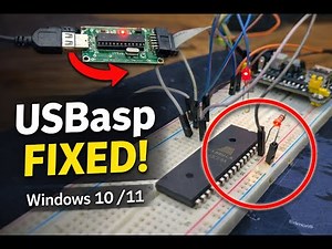 How to Program ATmega16 on Breadboard | USBasp on Windows 10/11 (AVRDUDESS)