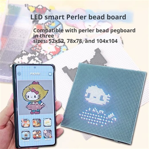 Smart LED Fuse Bead Board – App Controlled Pegboard for Pixel Art