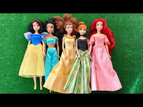 Disney Princess Doll Makeover ~ DIY Miniature Ideas for Barbie - Wig, Dress, Faceup, andMore! DIY