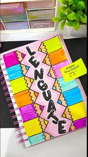 Idea de portada súper fácil #portadas #caratulasescolares #lettering #lettering