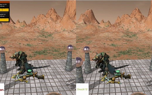 Vulkan与Directx12显示效果对比