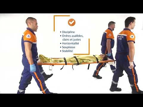 Brancardage à quatre sauveteurs