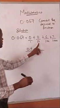 How to Convert Decimals to Fractions | Easy Method #mathematicsmadeeasy