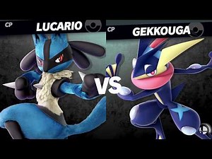 【Super Smash Bros. Ultimate】Pokémon Computer Battle1 Lucario VS Gekkouga