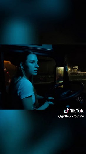 Trucker Night Life_ Security Scans & Shower Time #girltruckroutine #vlog #girl #routine #truckroute