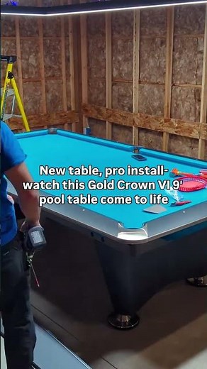New table, Pro install watch this Gold Crown VI 9' Pool table come to life