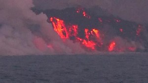 La Palma gains ground from the sea as lava piles up