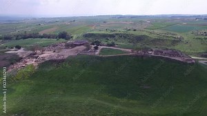 Flying around the north side of Tel Hazor National Park. Israel. DJI-0003-08