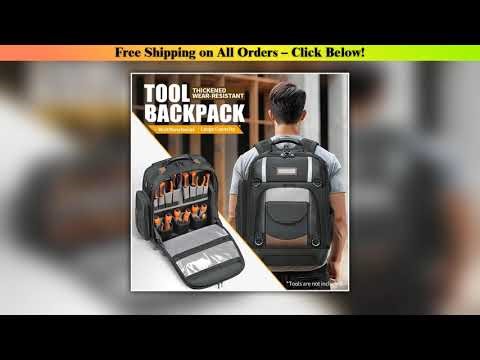 Tool Bag Tool Backpack Heavy Duty Tool Organizer,Waterproof Bottom, Removable Tool