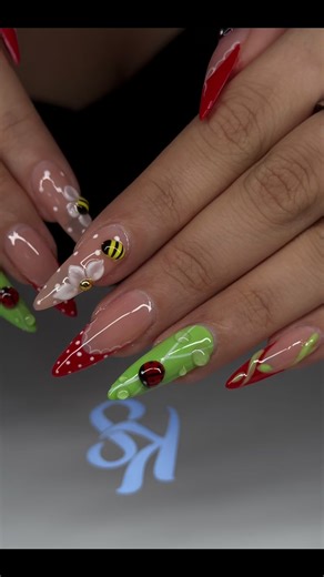 Do spring nails with me 🐞🐝🍃❤️ @Sabryna #ocalanailtech #nailsartvideos #nailvlog