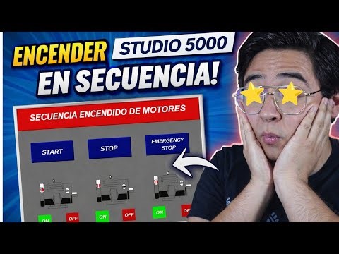 How to make an HMI to CONTROL 3 ​​MOTORS || Programming in STUDIO 5000