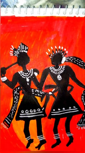 Easy varli drawing #trending #shortvideo #drawing #trending