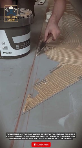 Notched Trowel Technique #workers #agriculture #interiordesign #diy