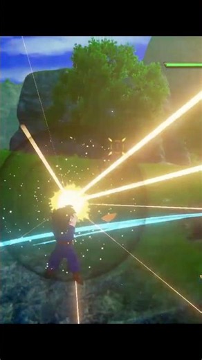 Kid Gohan beating saibamen Dragon Ball Z Kakarot #gaming
