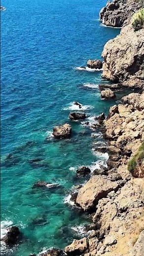 💙 Crystal Clear Blue Sea | Relaxing Coastal Short #beach #peaceful #sunset #ocean #nature #travel