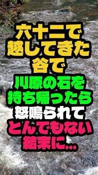 ㊗️50万再生🎊六十二で越してきた谷で川原の石を持ち帰ったら怒鳴られてとんでもない結末になりました