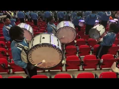 Jackson State University Marching Band 2021 “Mo Bamba” Percussion View | W.T. Drumline