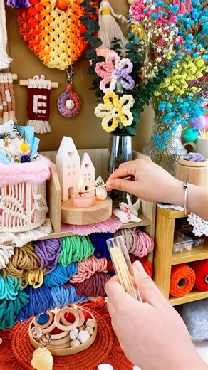 So Meaningful!🌳 Life Tree Wreath on Bamboo Hoop-Symbolic Wall Art #macrame #diykit #lifetree #day55