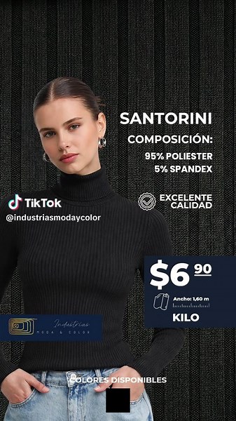 🔥 SANTORINI 🔥 La tela que transforma tus diseños desde el primer momento. 💪 Suave, fresca y con la elasticidad ideal para moverse contigo. 💫 Perfecta para prendas que combinan confort y estilo. 👗 Blusas 👗 Vestidos 🩱 Ropa interior 🧵 100% sublimable 📏 Ancho: 1,60 m 💸 $6.90 el kilo 📱 593 96 994 2424 / 593 98 930 6749 📍 Industrias Moda & Color ✨ Av. 6 de Diciembre N63-164 y Galo Plaza Lasso, Quito #textilesecuador #sublimacióntextil #telapremium #industriatextil #modasublimada