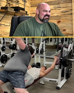 Tandem bench press is a new one for me 😅 | Brian Shaw