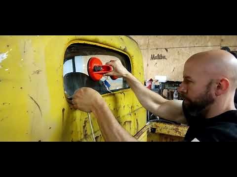 48 Ford F1 rat rod rear window install