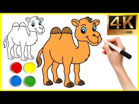 How to Draw a Cute Camel 🐪 | ✏️ Draw Simple Easy Camel for Kids 🎨✍️