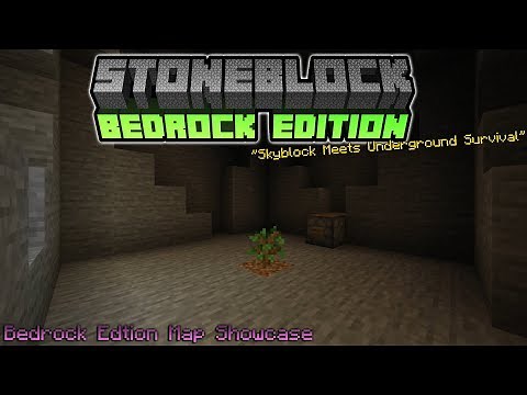 Stoneblock Custom Bedrock Edition Map Showcase/Playthrough