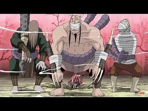 Naruto, Shikamaru, Choji And Neji Vs Reanimated Sound Four